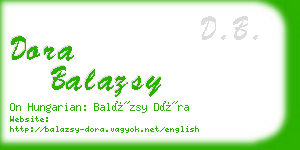 dora balazsy business card